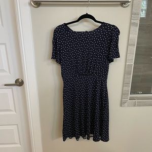NWT Polka Dotted Navy Dress